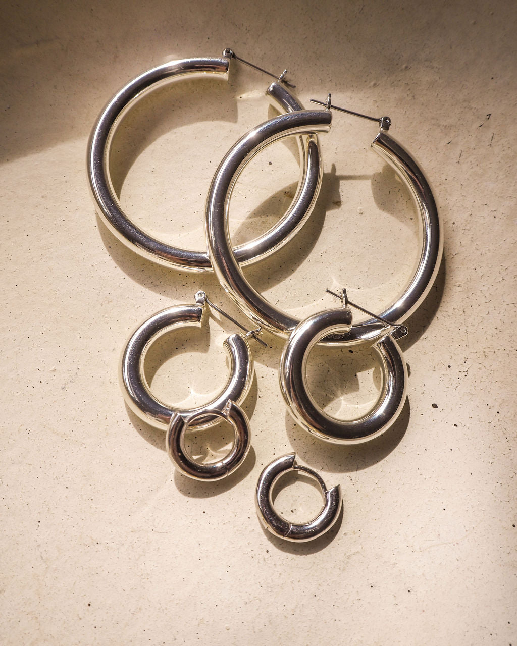 Amalfi Tube Hoops | Silver