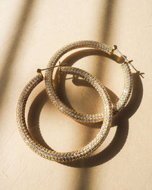 Pave Amalfi Hoops | Gold
