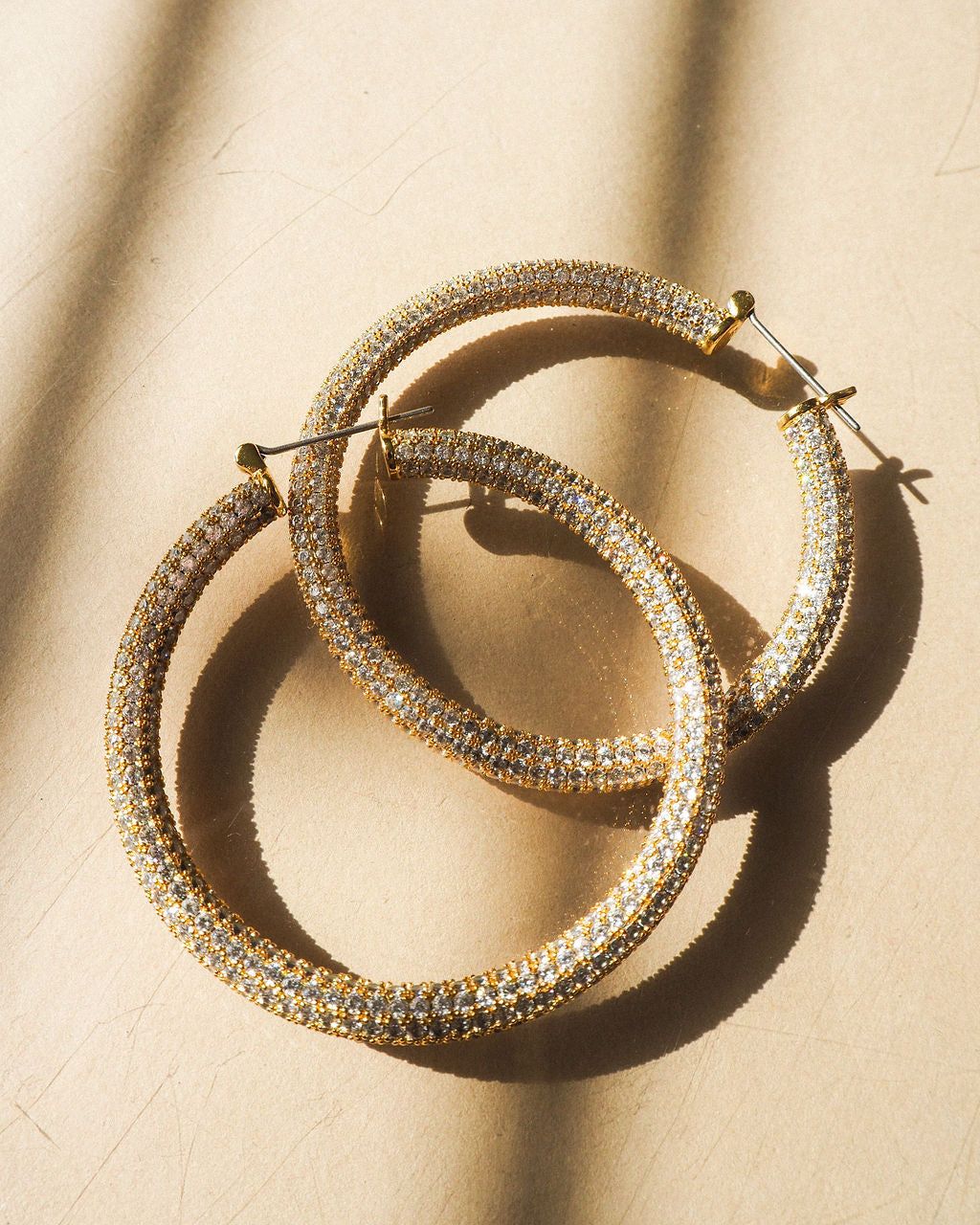 Pave Amalfi Hoops | Gold