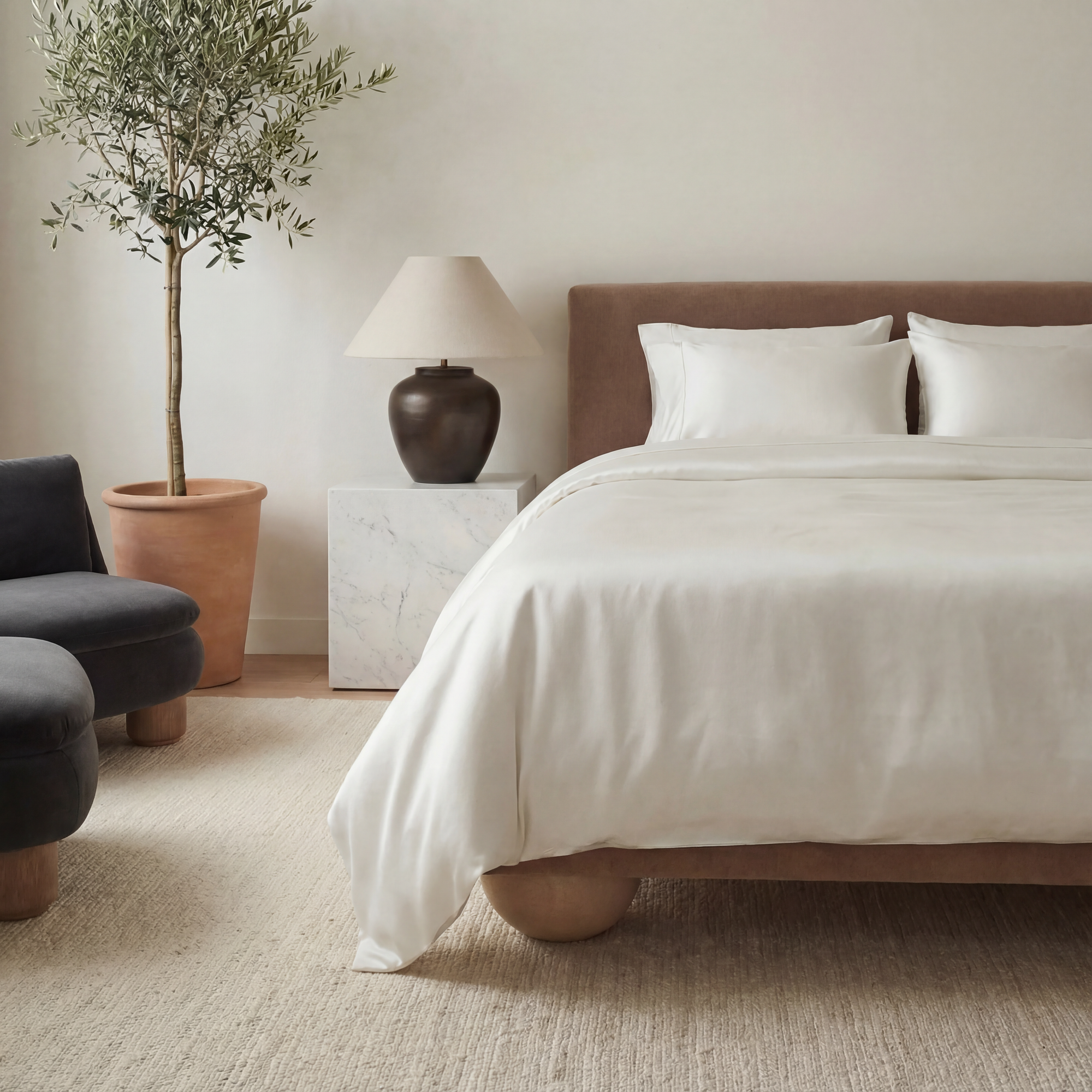 Luxe Bamboo Duvet Cover, Full/Queen | Cloud