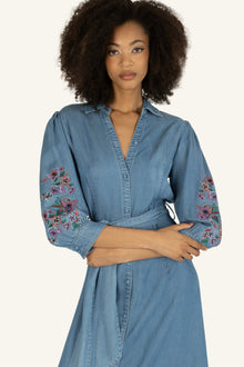 Lynn Dress | Light Blue Wash Denim