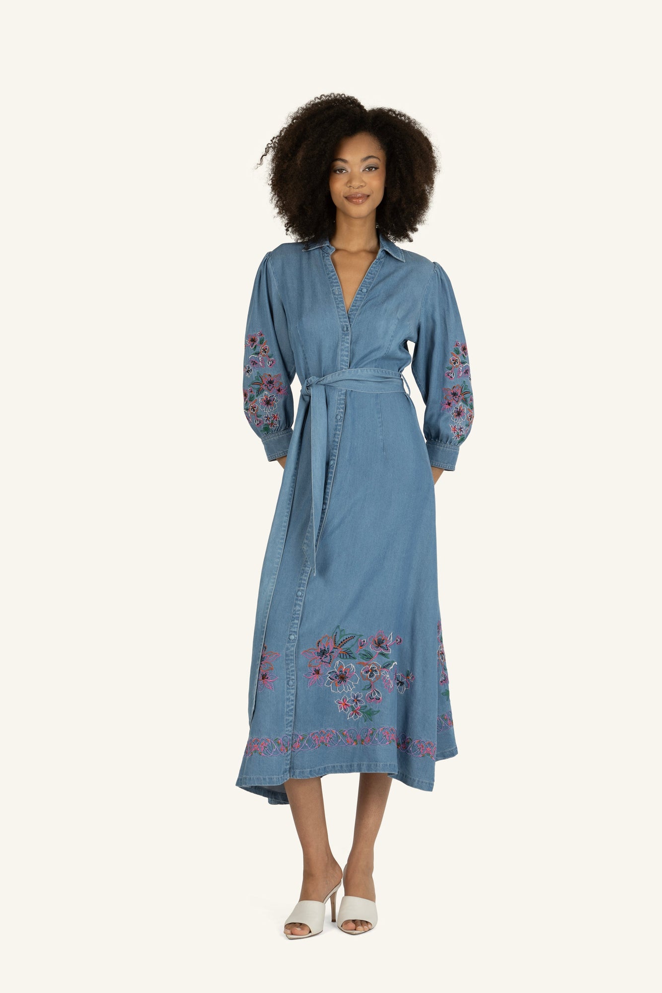 Lynn Dress | Light Blue Wash Denim