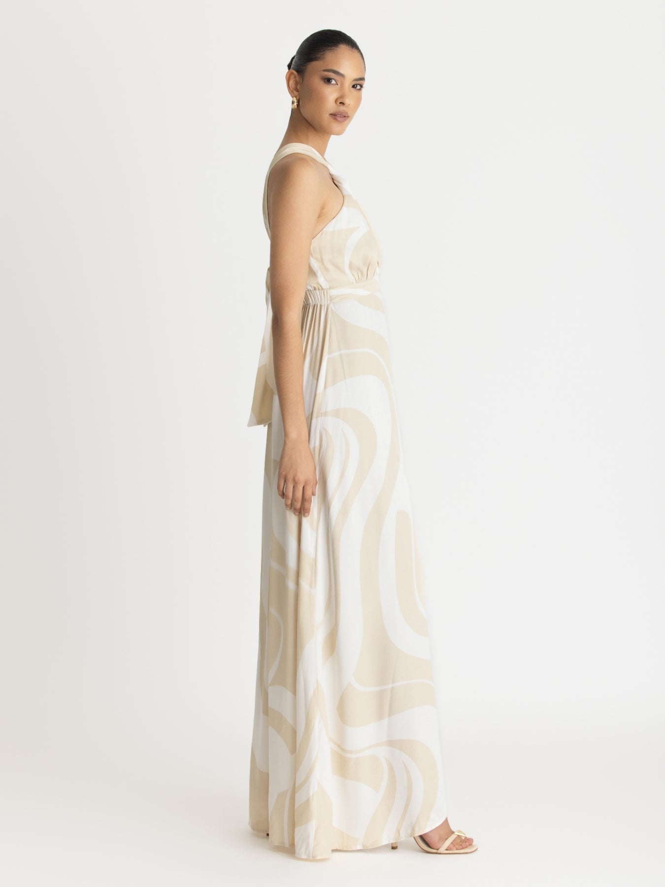 Lyra FSC® Certified Viscose Dress | Luze Ivory