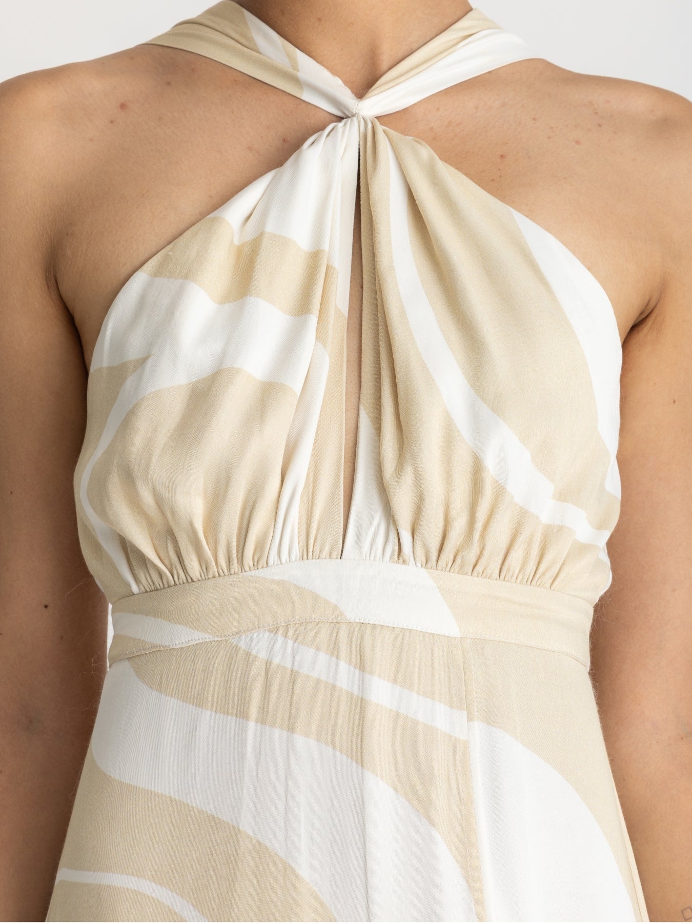 Lyra FSC® Certified Viscose Dress | Luze Ivory