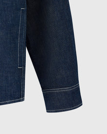 Mens | Denim Zip-Up Shirt | Dark Indigo