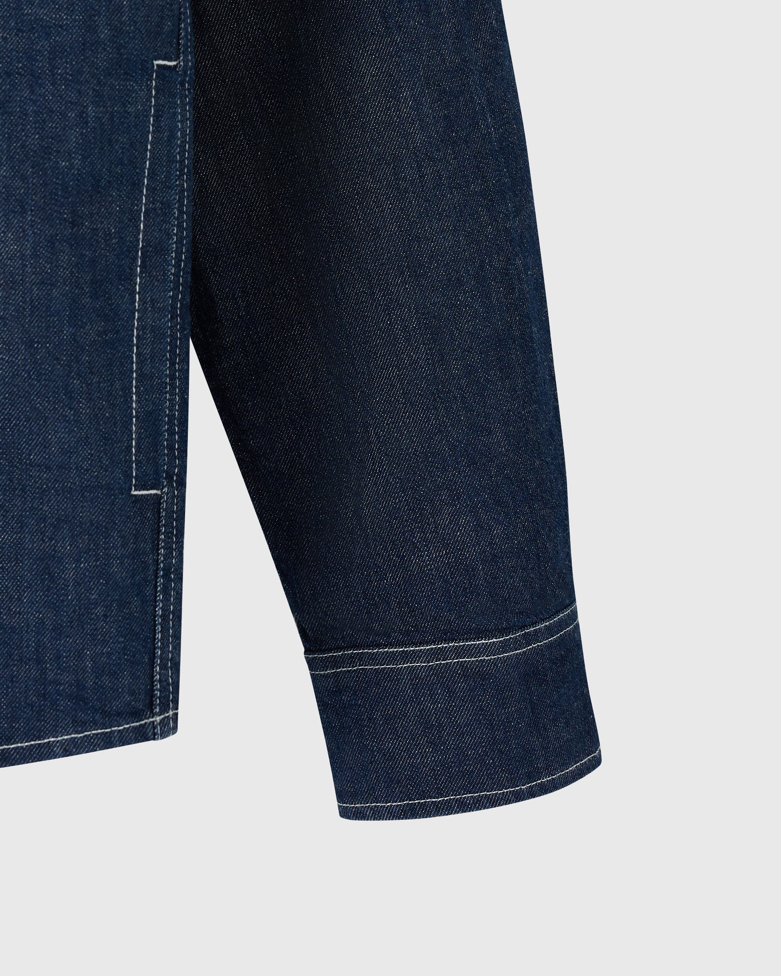 Mens | Denim Zip-Up Shirt | Dark Indigo