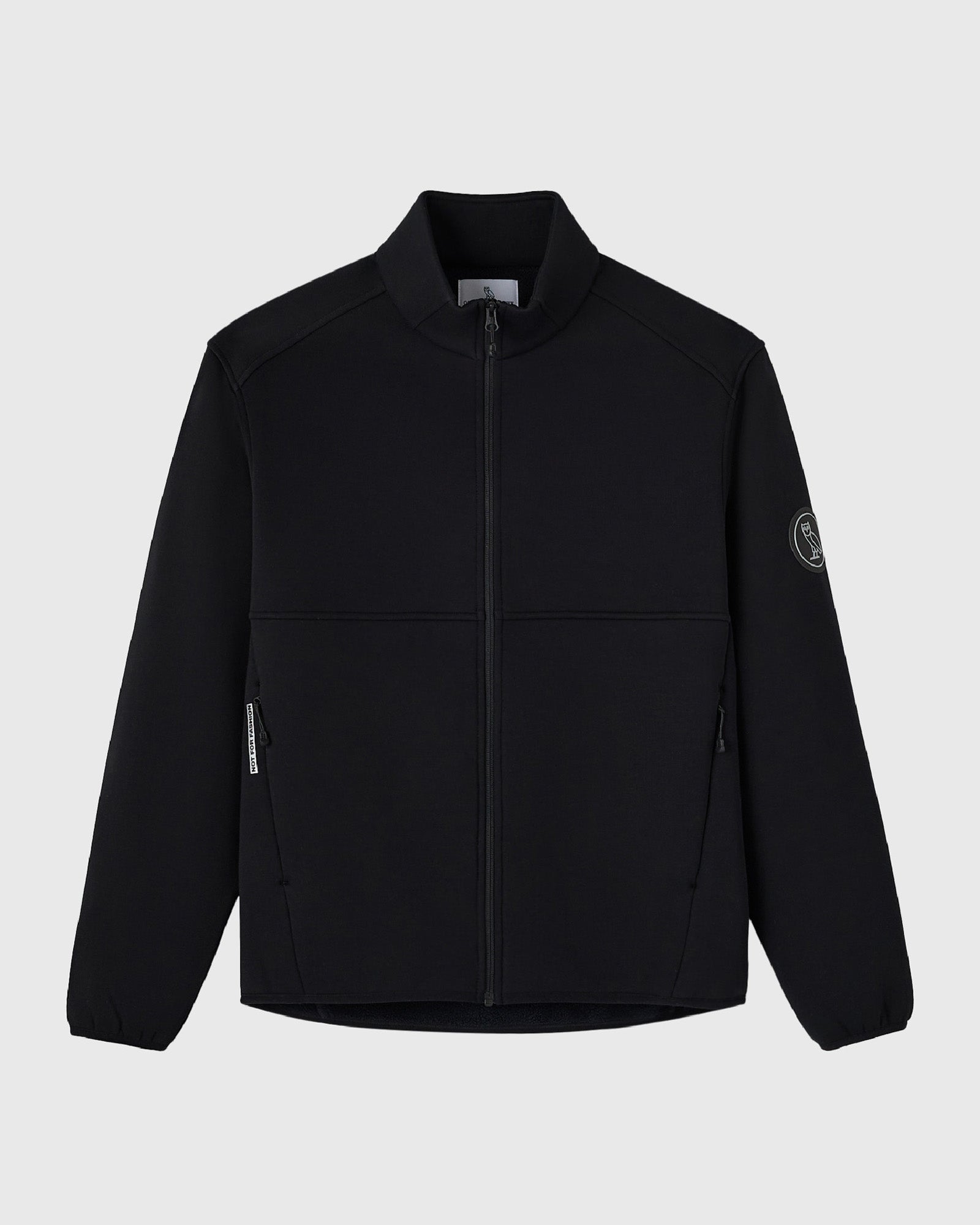 Technical Fleece Mockneck Zip-Up - Black