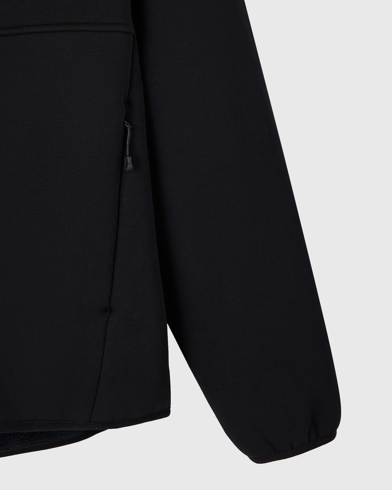 Technical Fleece Mockneck Zip-Up - Black