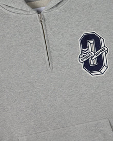 Mens | Varsity O Quarter-Zip Hoodie | Heather Grey