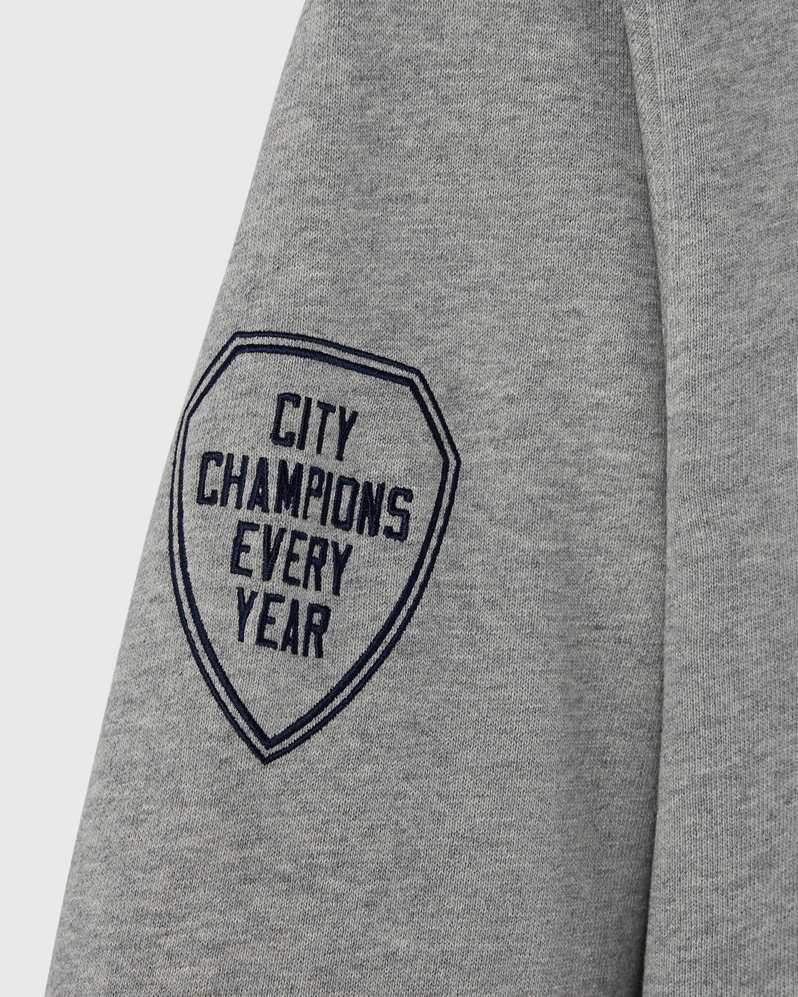 Mens | Varsity O Quarter-Zip Hoodie | Heather Grey