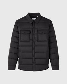 Mens | Nylon Quilted Shirt Jacket | Black