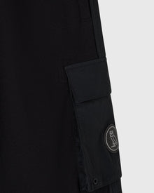 Nylon Overlay Sweatpant - Black