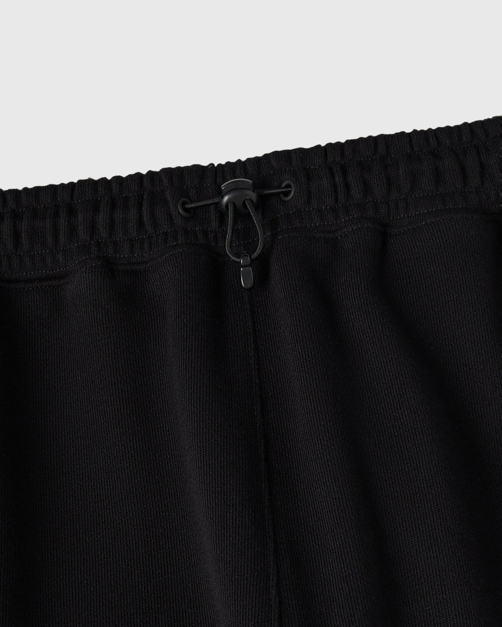 Nylon Overlay Sweatpant - Black