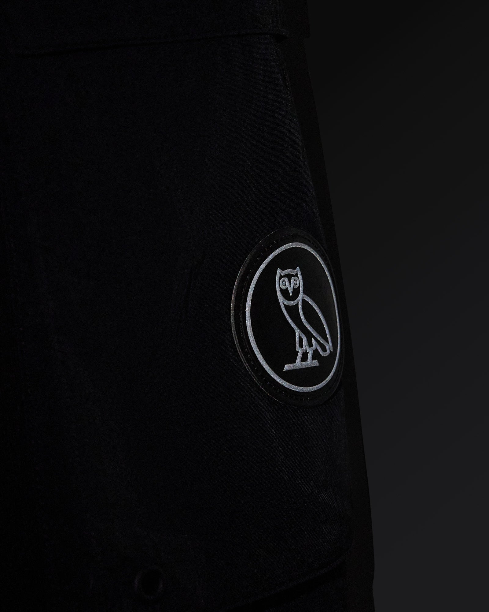 Nylon Overlay Sweatpant - Black