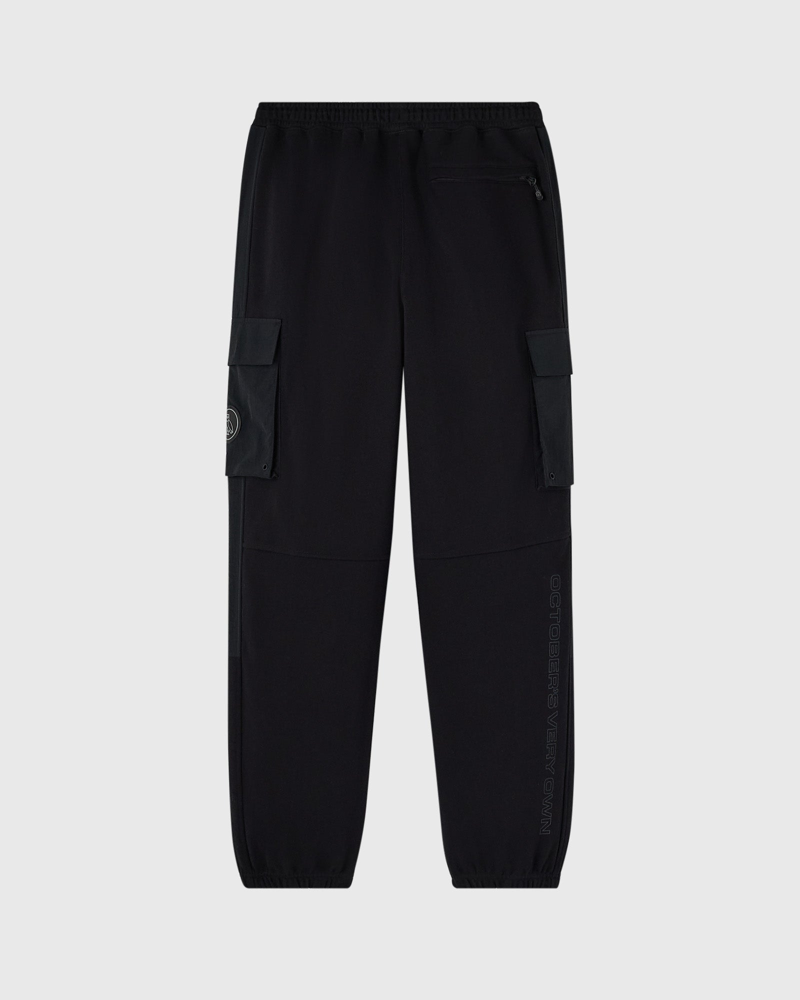 Nylon Overlay Sweatpant - Black