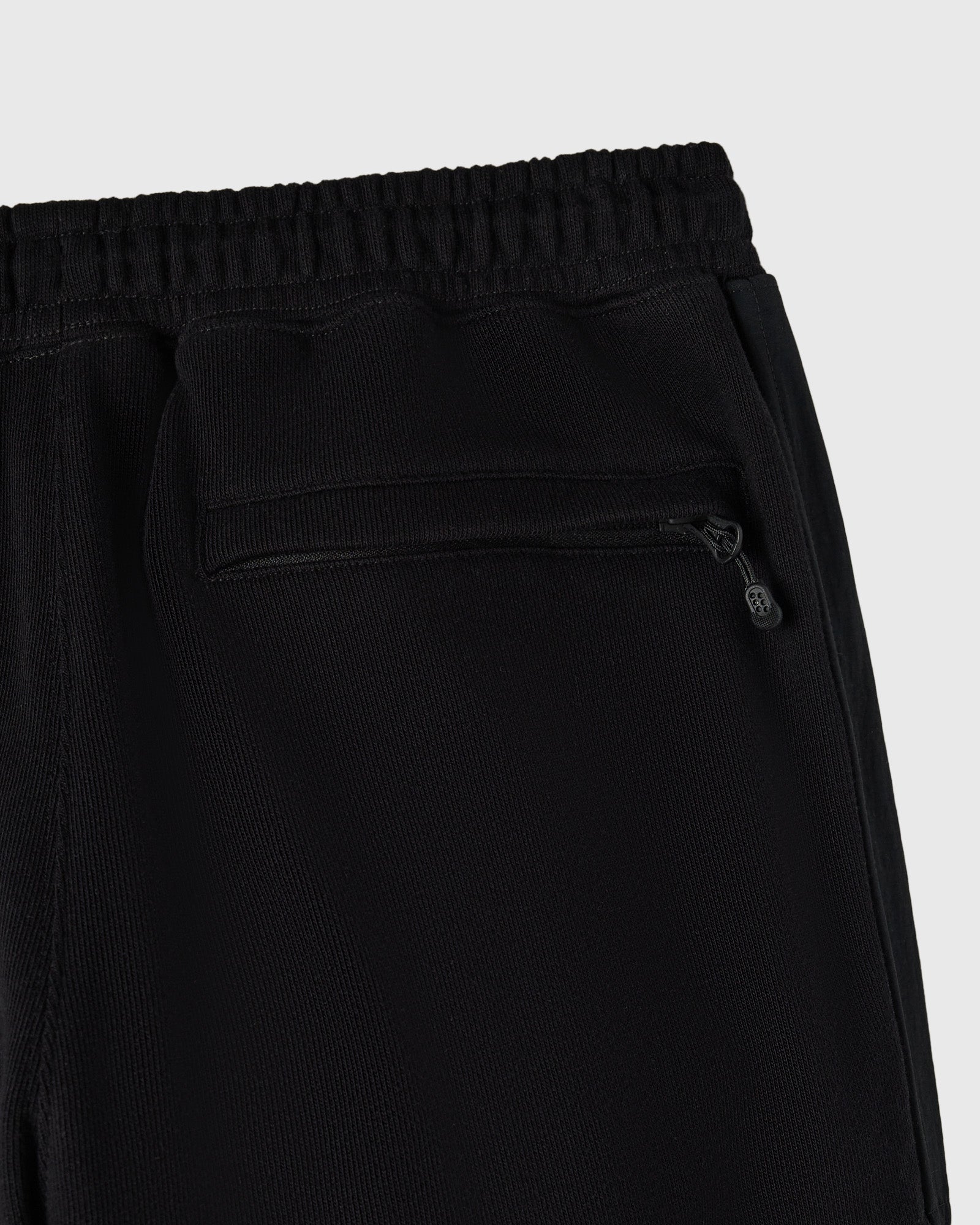Nylon Overlay Sweatpant - Black