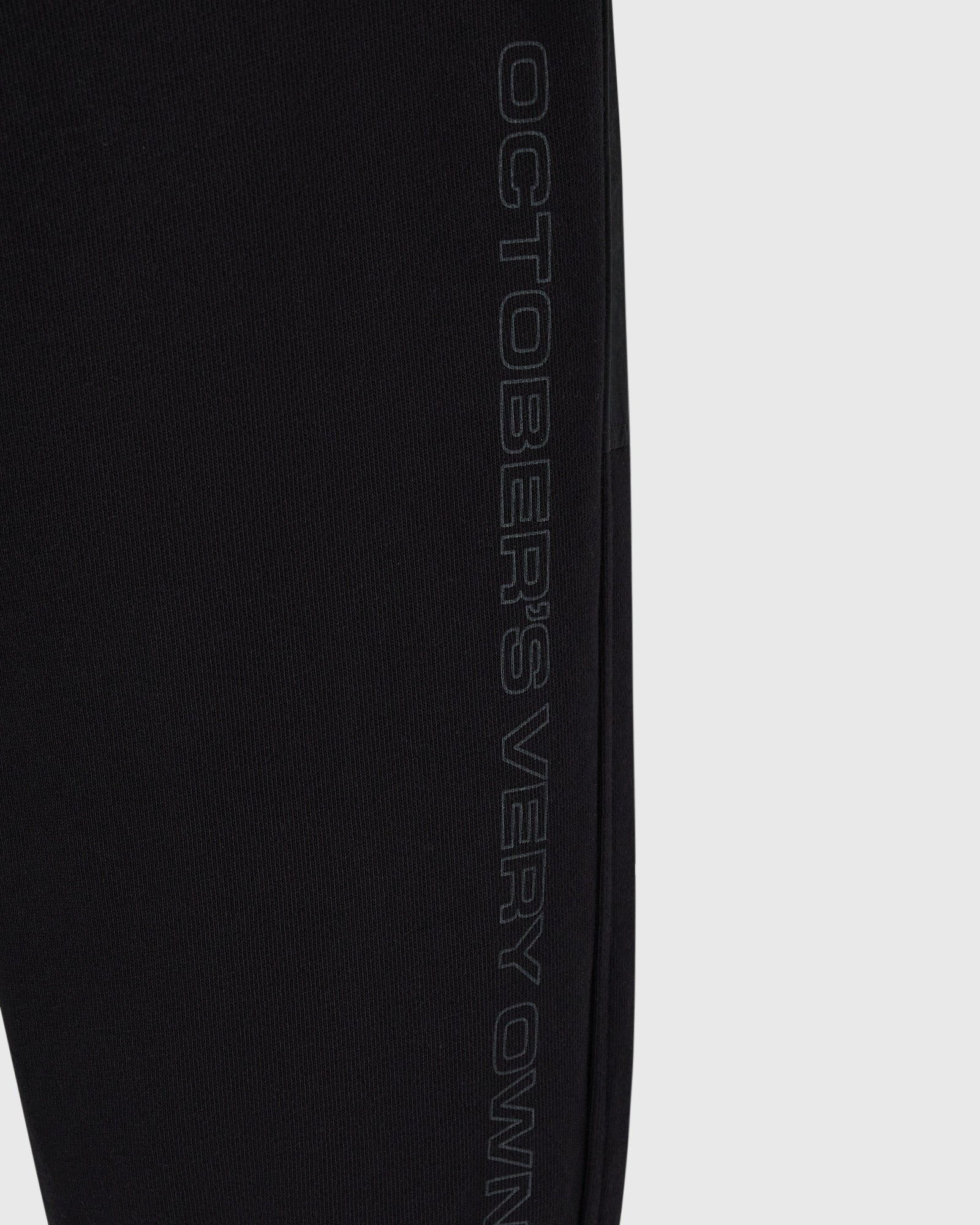 Nylon Overlay Sweatpant - Black