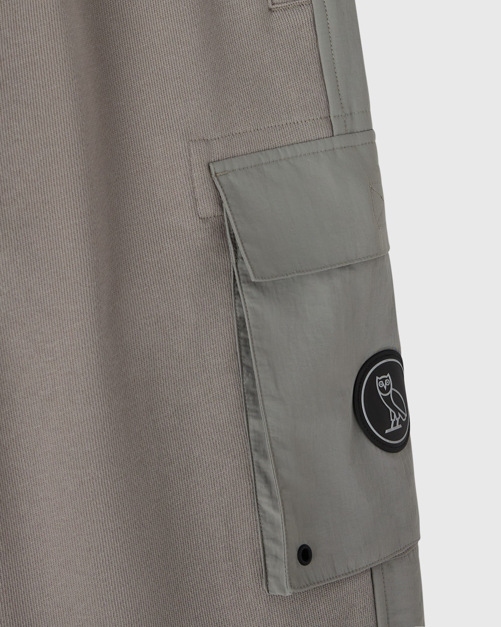 Nylon Overlay Sweatpant - Moon Rock