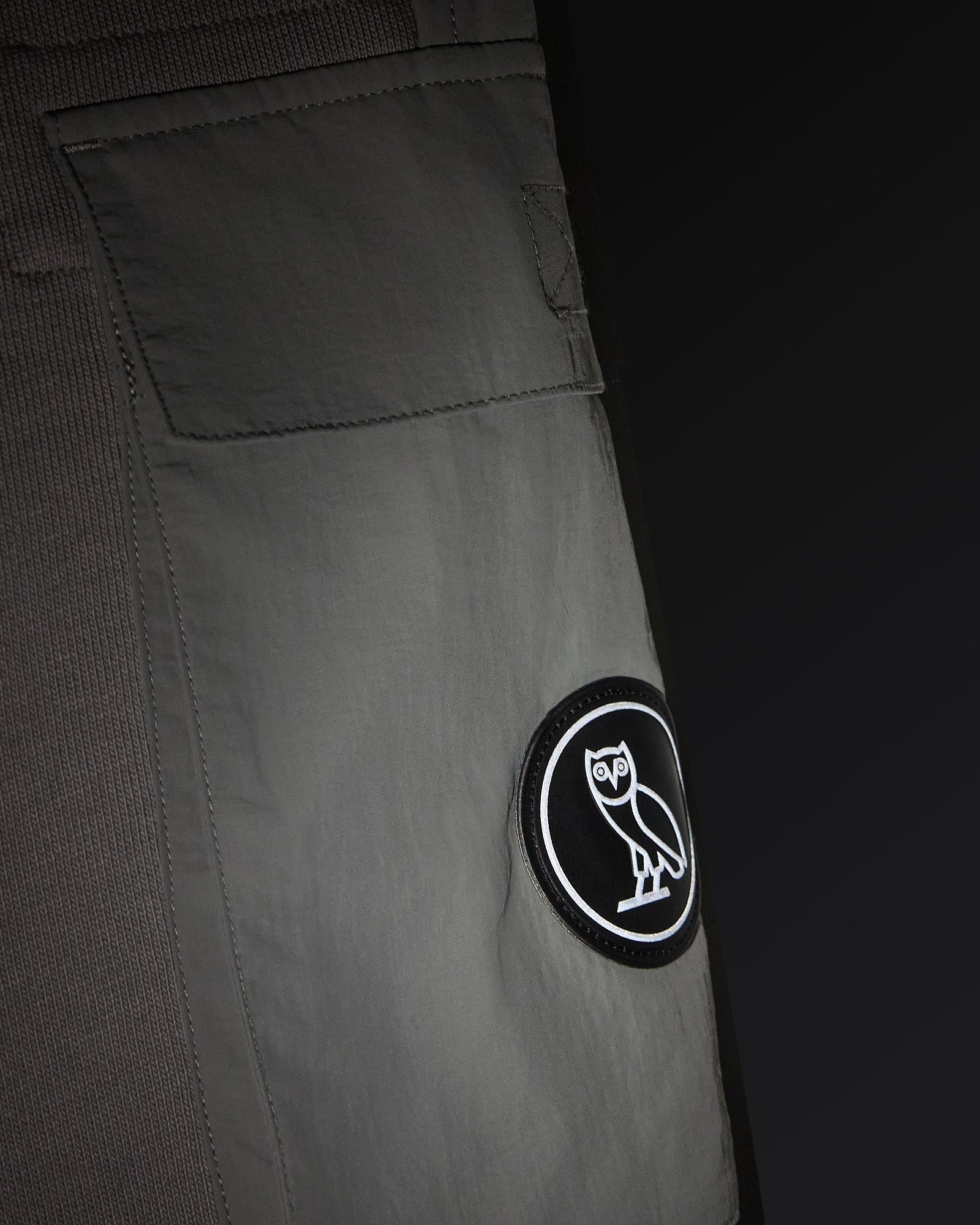 Nylon Overlay Sweatpant - Moon Rock