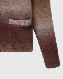 Mohair Rose Drop Cardigan - Brown