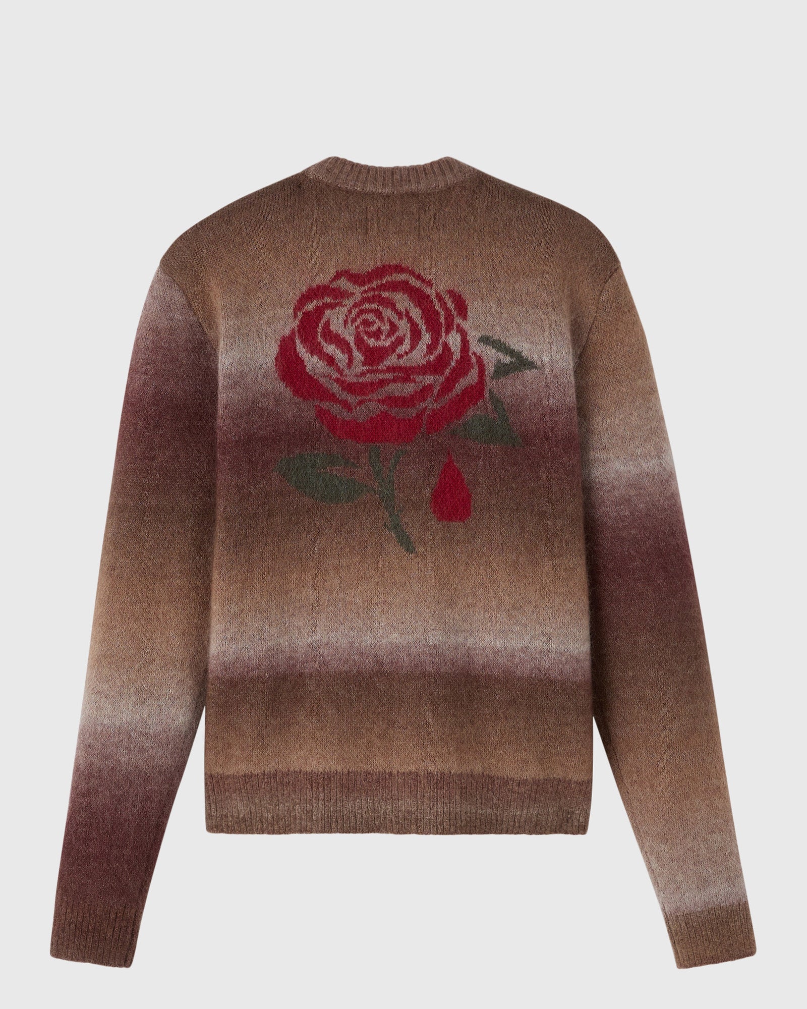 Mohair Rose Drop Cardigan - Brown