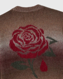 Mohair Rose Drop Cardigan - Brown