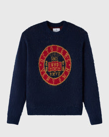 Wool Mohair Crest Sweater - Starling