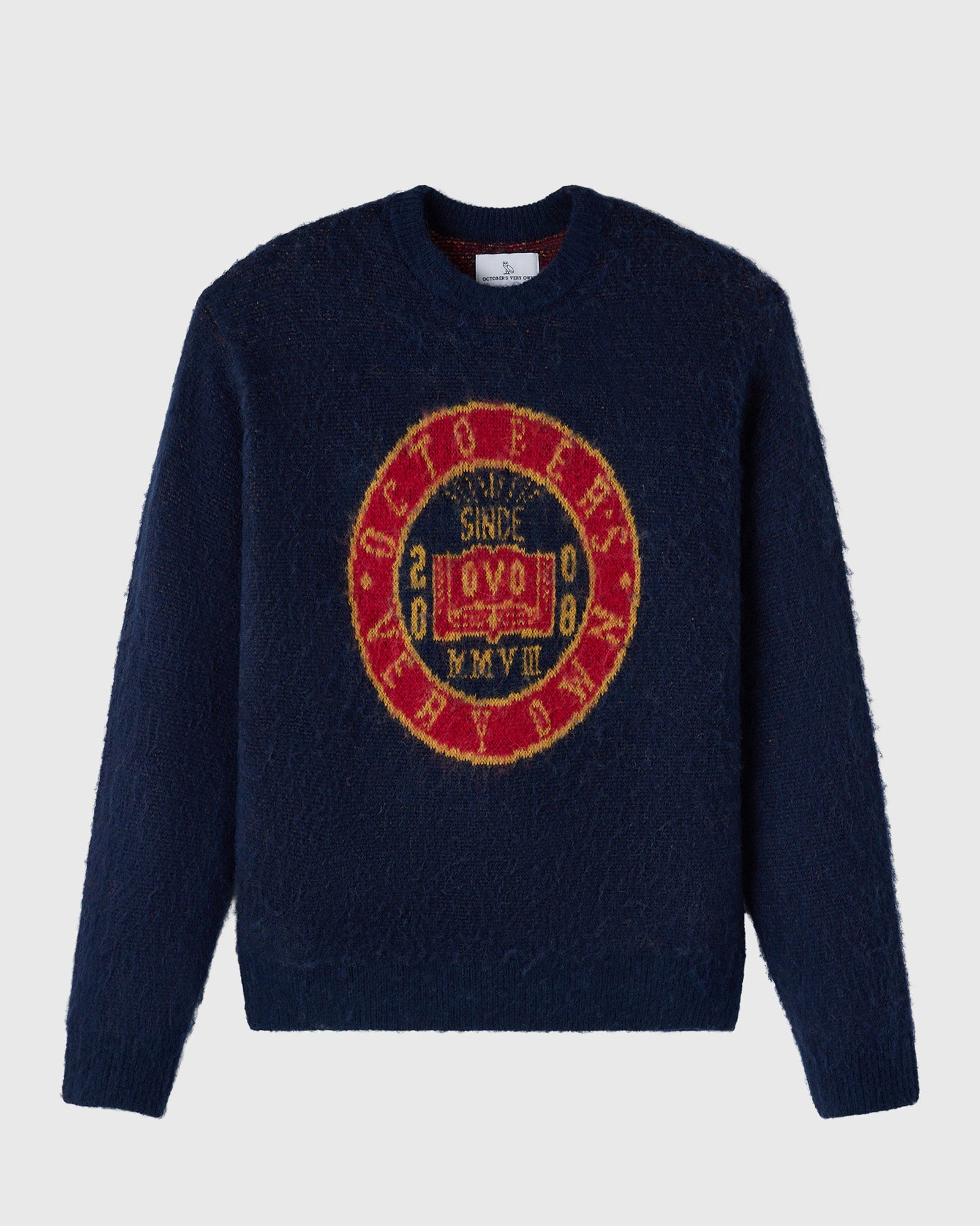 Wool Mohair Crest Sweater - Starling