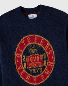 Wool Mohair Crest Sweater - Starling