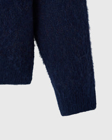 Wool Mohair Crest Sweater - Starling