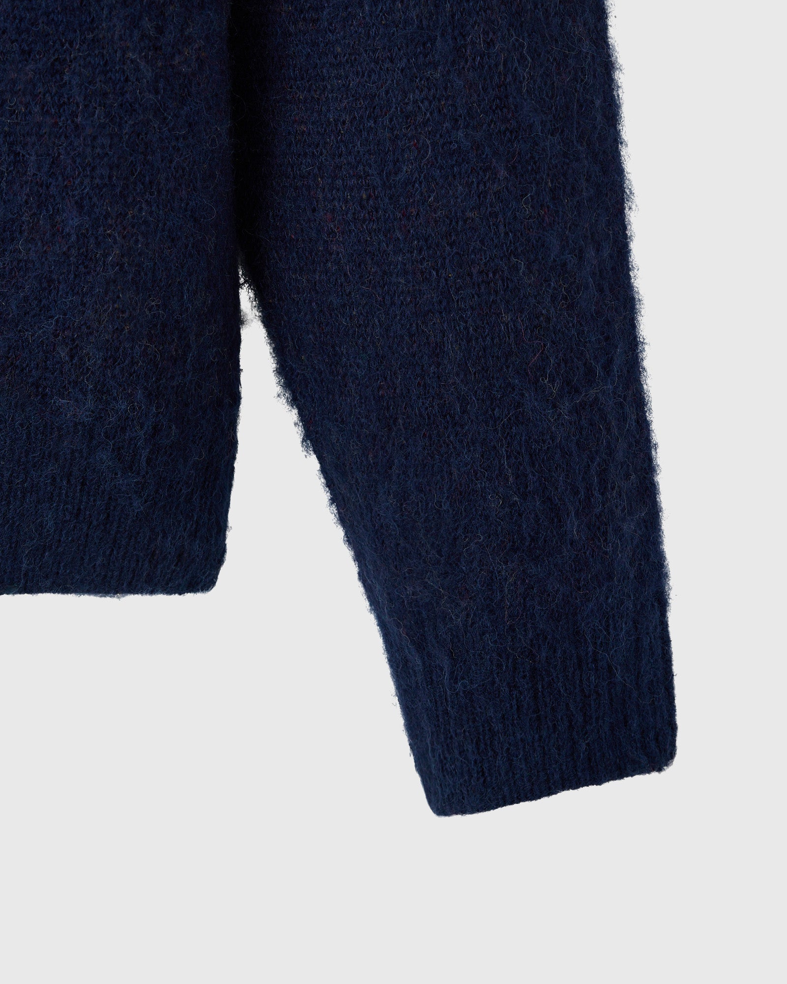 Wool Mohair Crest Sweater - Starling