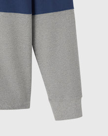 Mens | Color Block Rugby Polo | Heather Grey