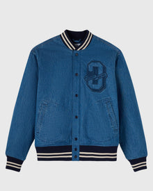 Denim Varsity Jacket - Rinse Wash