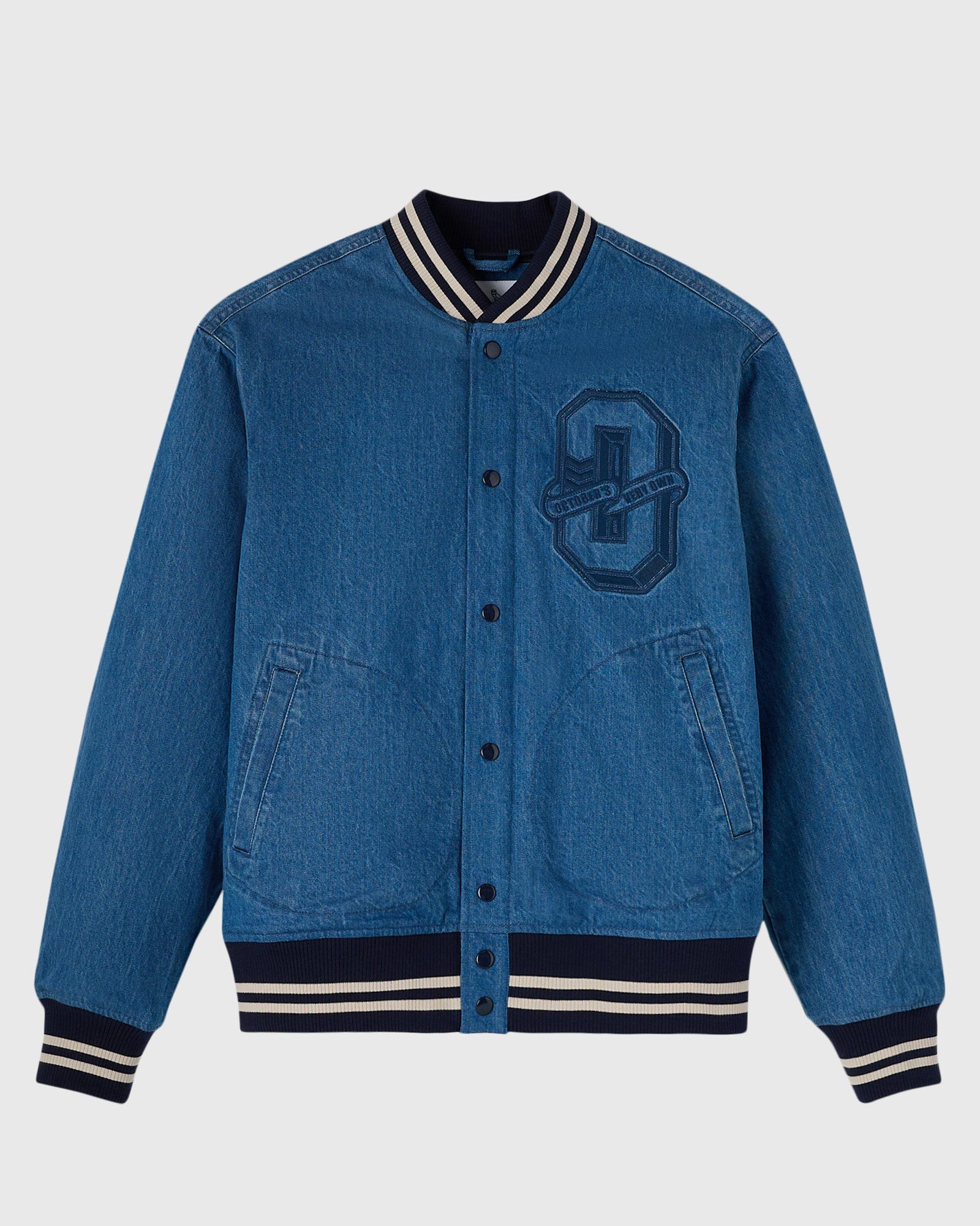 Denim Varsity Jacket - Rinse Wash