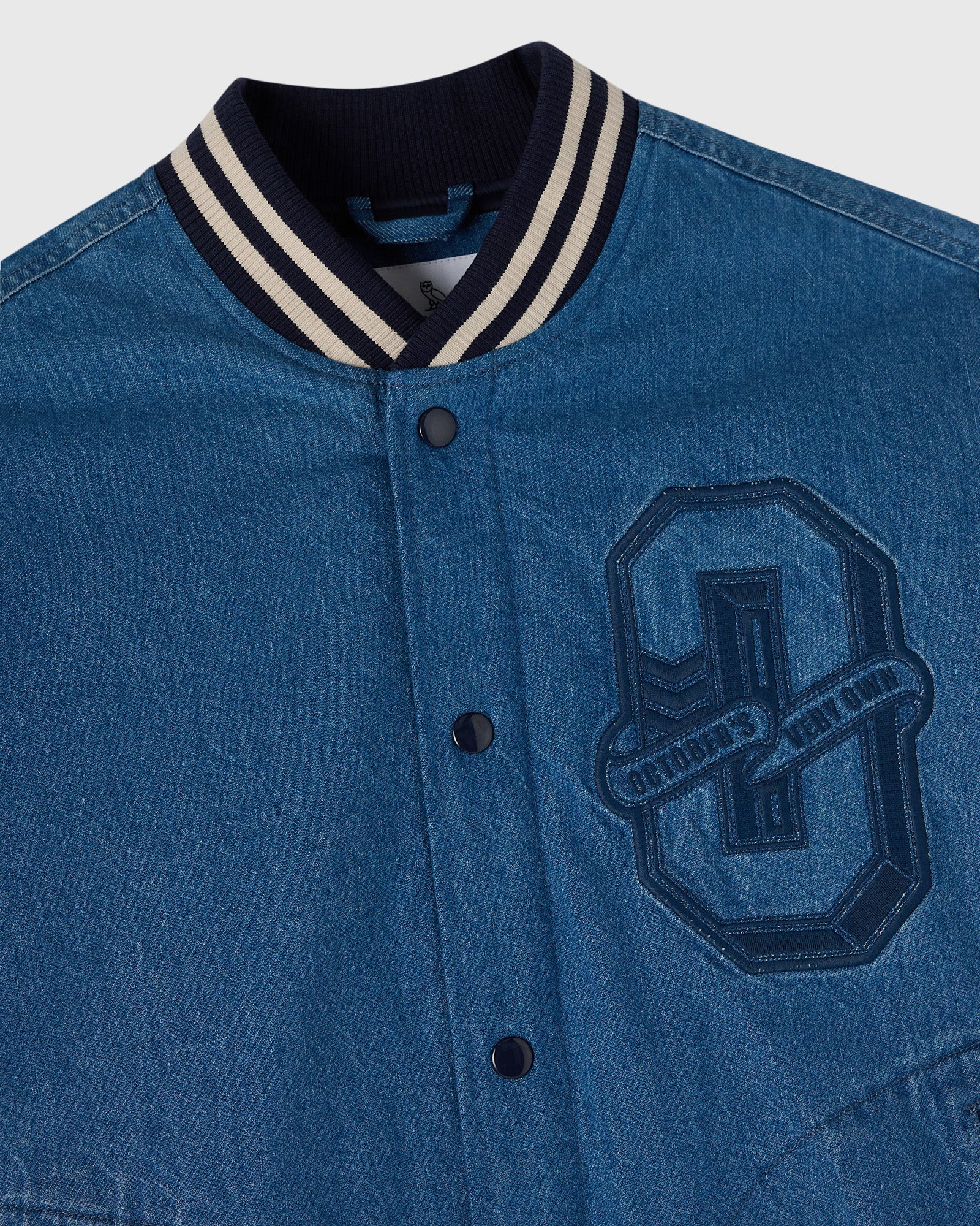 Denim Varsity Jacket - Rinse Wash