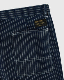 Mens | Pinstripe Denim Painter's Pant | Washed Indigo