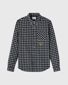 Mens | Plaid Flannel Shirt | Navy/White