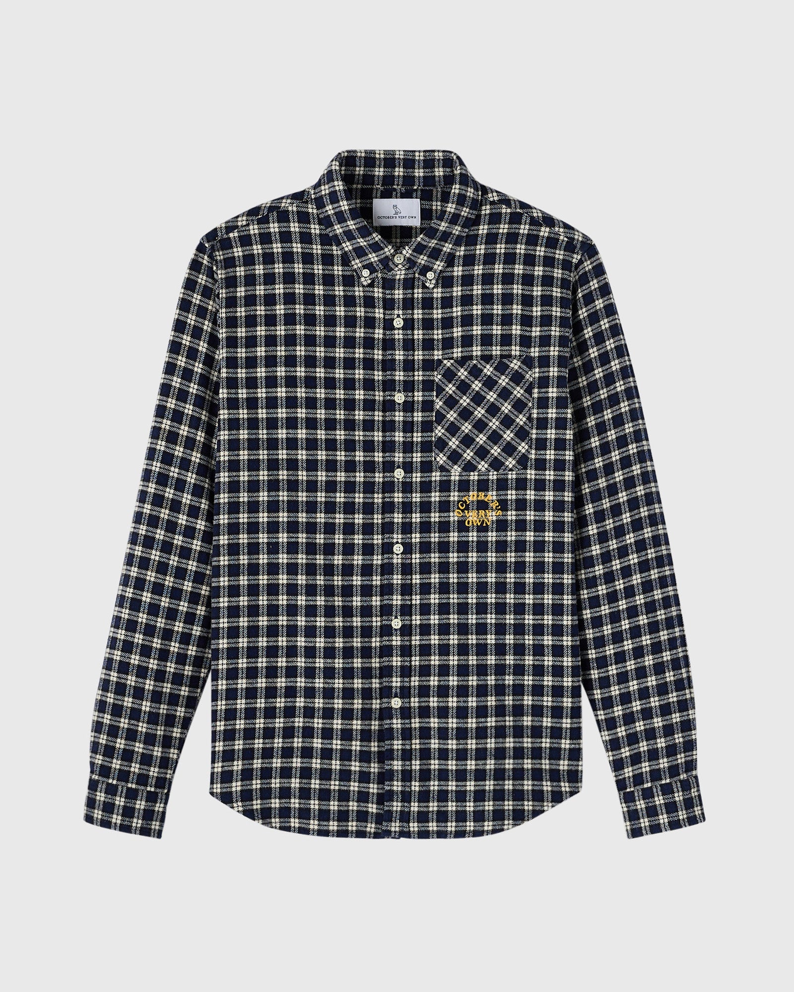 Mens | Plaid Flannel Shirt | Navy/White