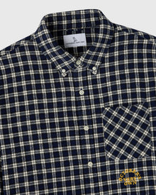 Mens | Plaid Flannel Shirt | Navy/White