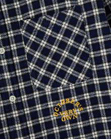 Mens | Plaid Flannel Shirt | Navy/White