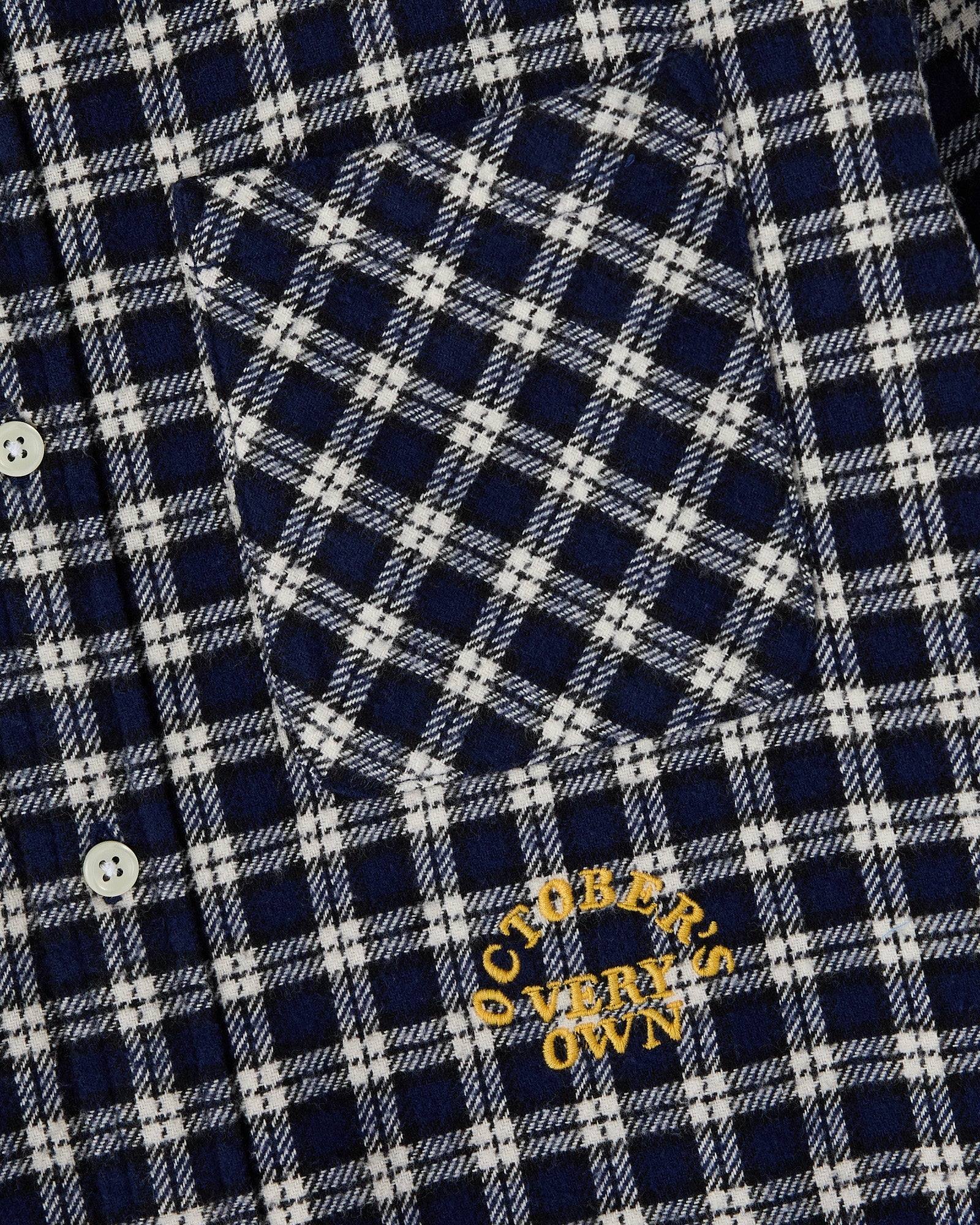Mens | Plaid Flannel Shirt | Navy/White