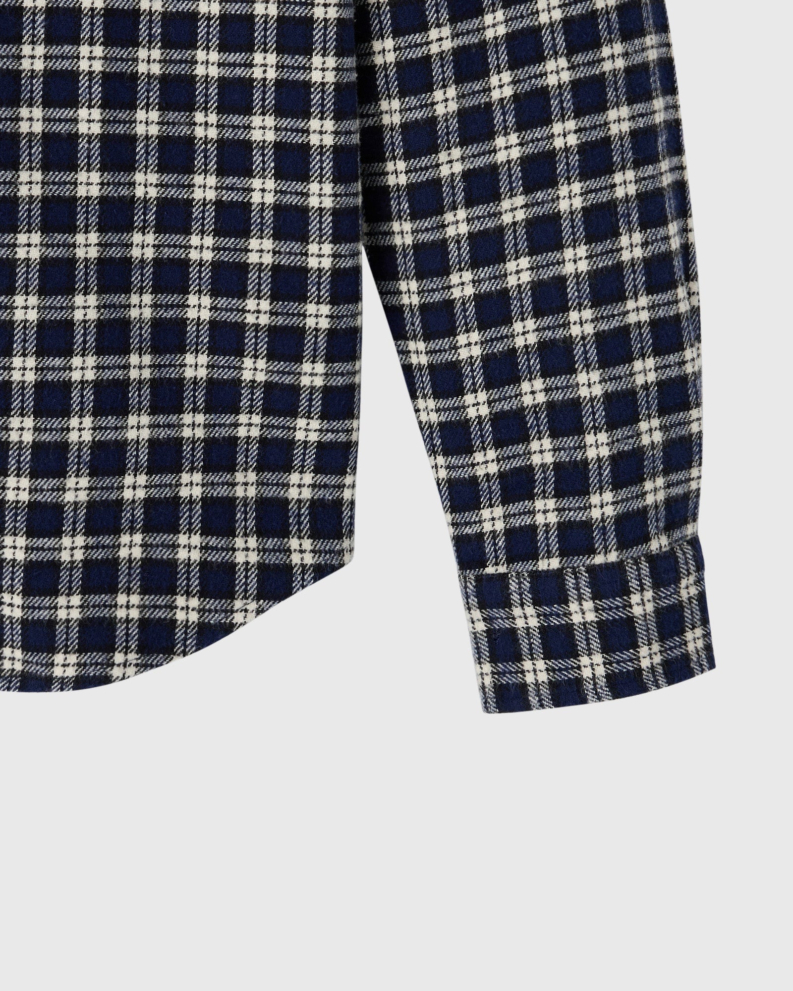 Mens | Plaid Flannel Shirt | Navy/White