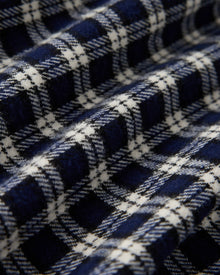 Mens | Plaid Flannel Shirt | Navy/White