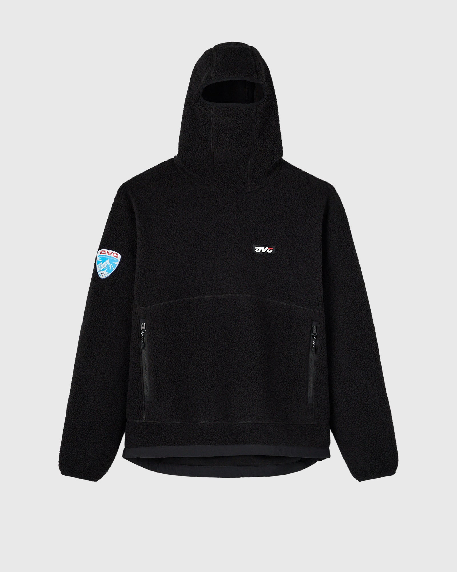 Balaclava Sherpa Hoodie - Black