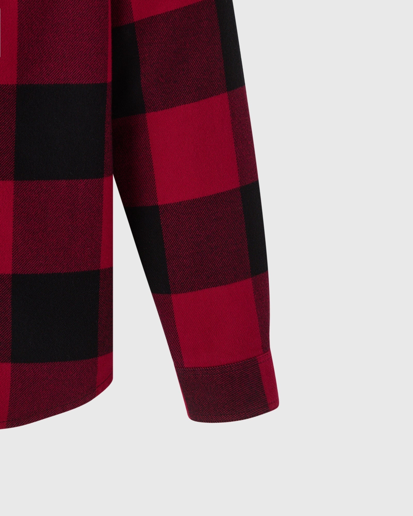 Plaid Flannel Shirt - Deep Red