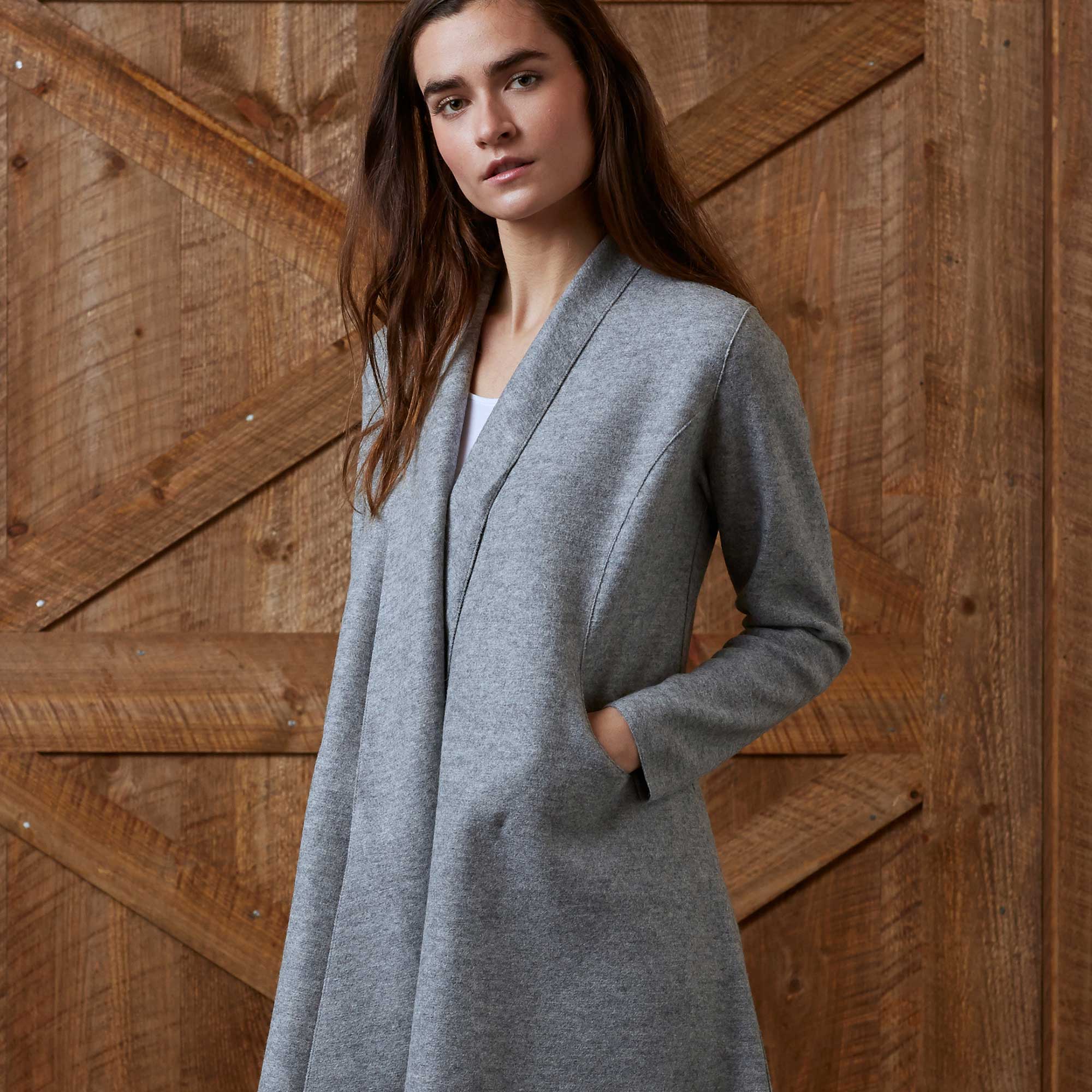 Women | Swing Coat | Light Grey