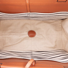 Loewe | Pre-Owned Paulas Ibiza Large Canvas Stripes Cushion Tote | Red