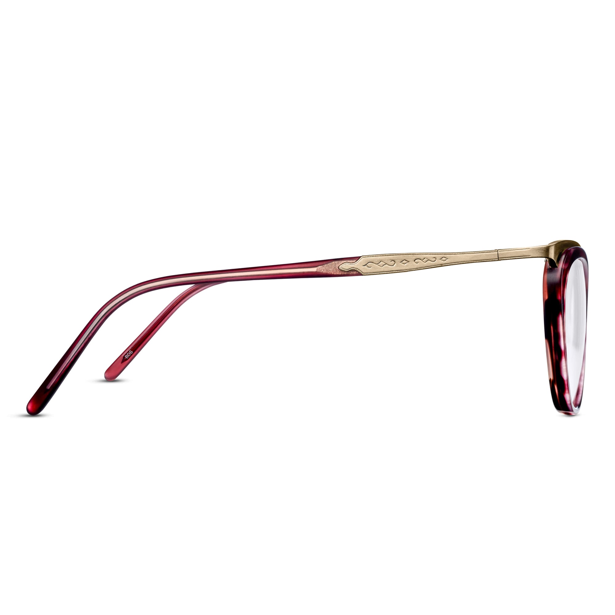 M2044 Cat Eye Optical | Matte Bordeaux Stripe | Clear Lens | 51MM