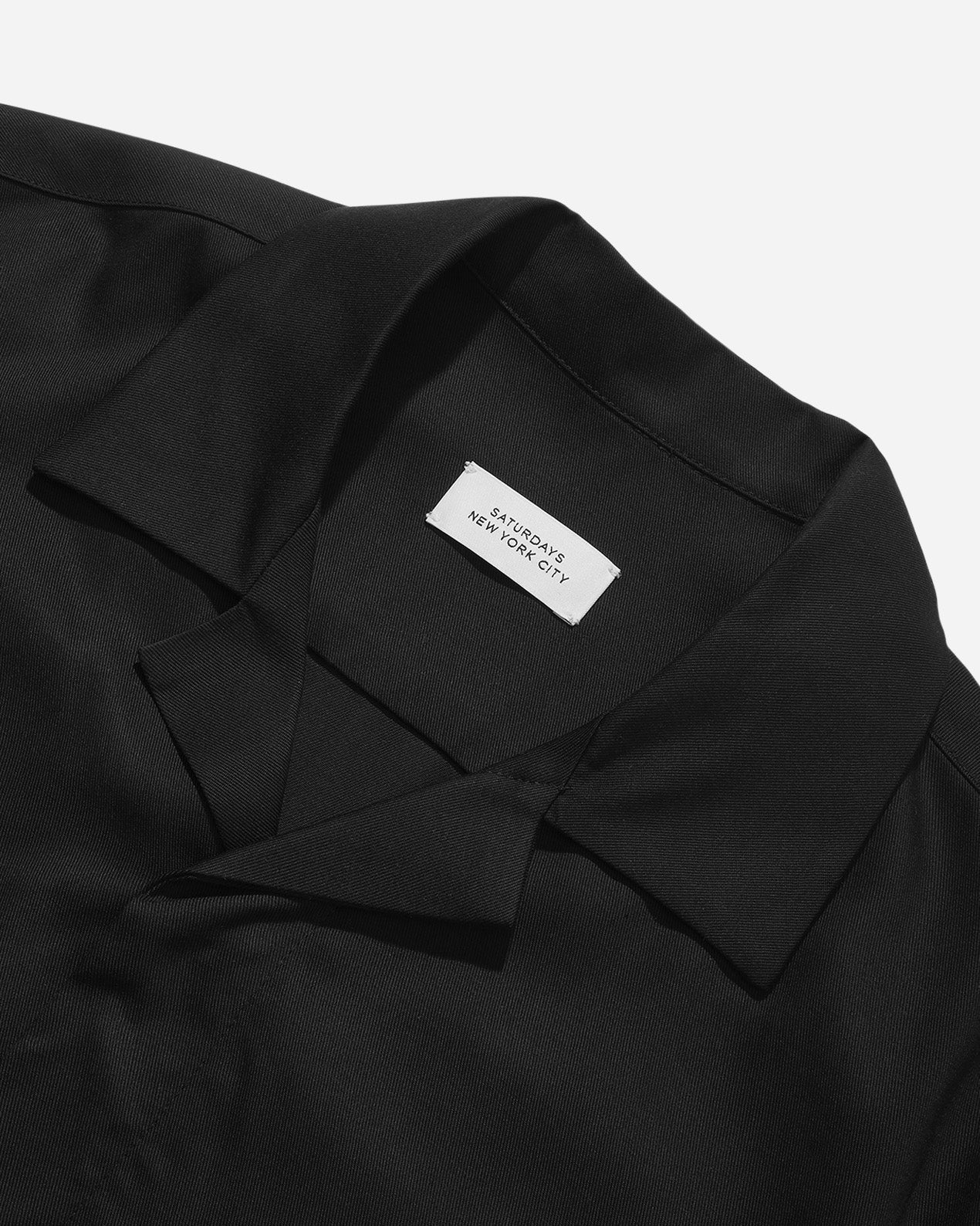 Black | York Camp Collar Short Sleeve Shirt