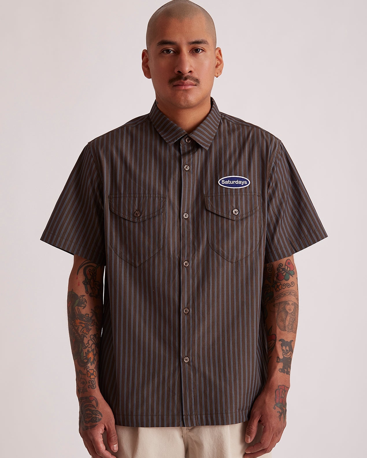 Dark Earth | Bruce Striped Work Shirt